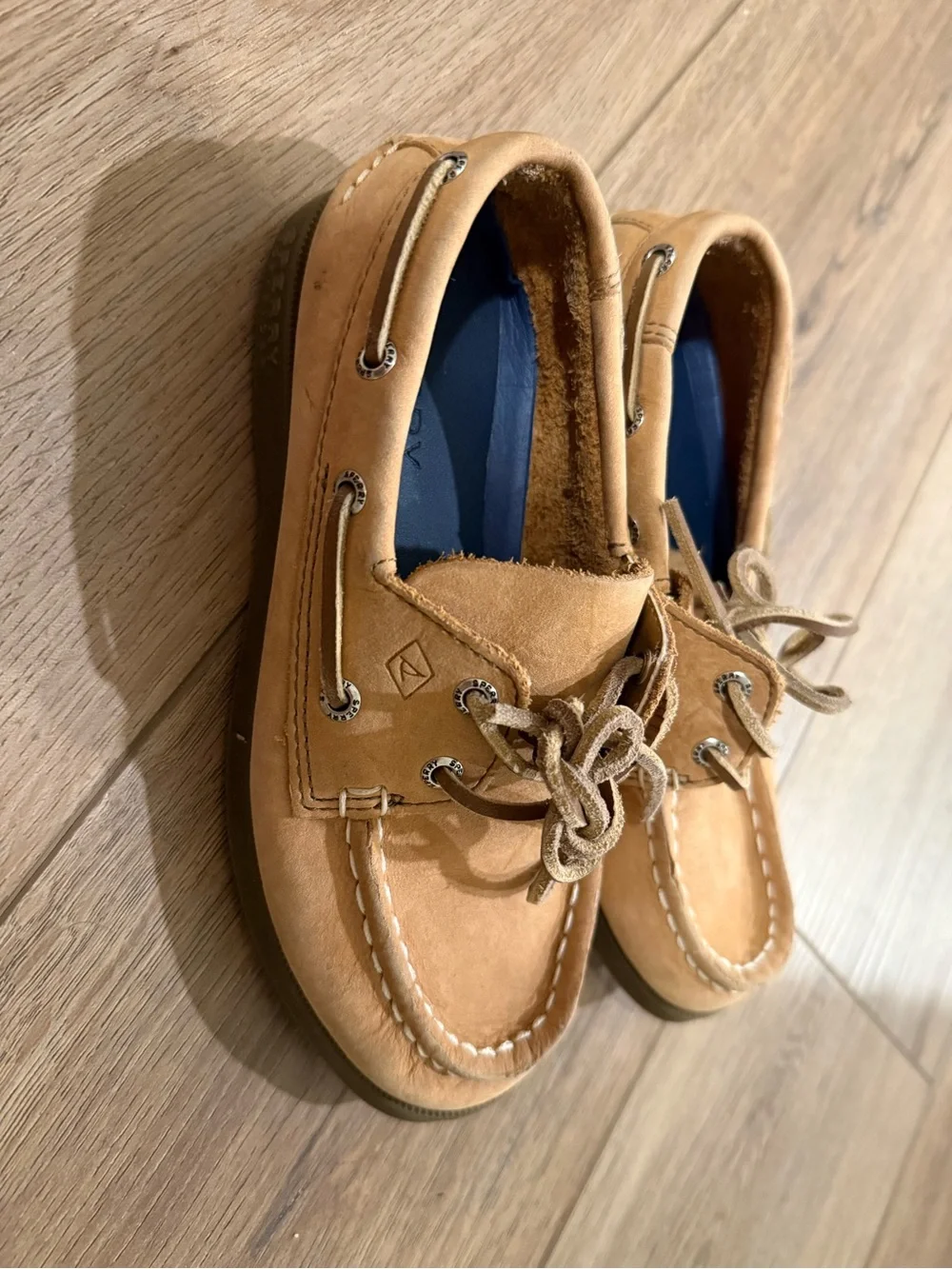 Sperry Topsider Kids Boys Tan Boat Shoes Classic Deck Shoes 13M